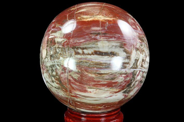 Bargain, Colorful Petrified Wood Sphere - Madagascar #93000
